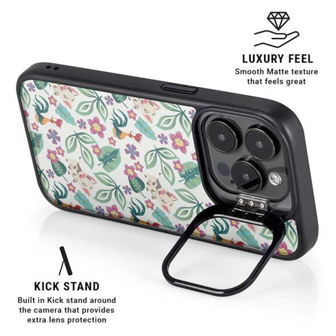 Disney Princess Moana Pua and Heihei Pattern iPhone 15 Pro Kickstand Case